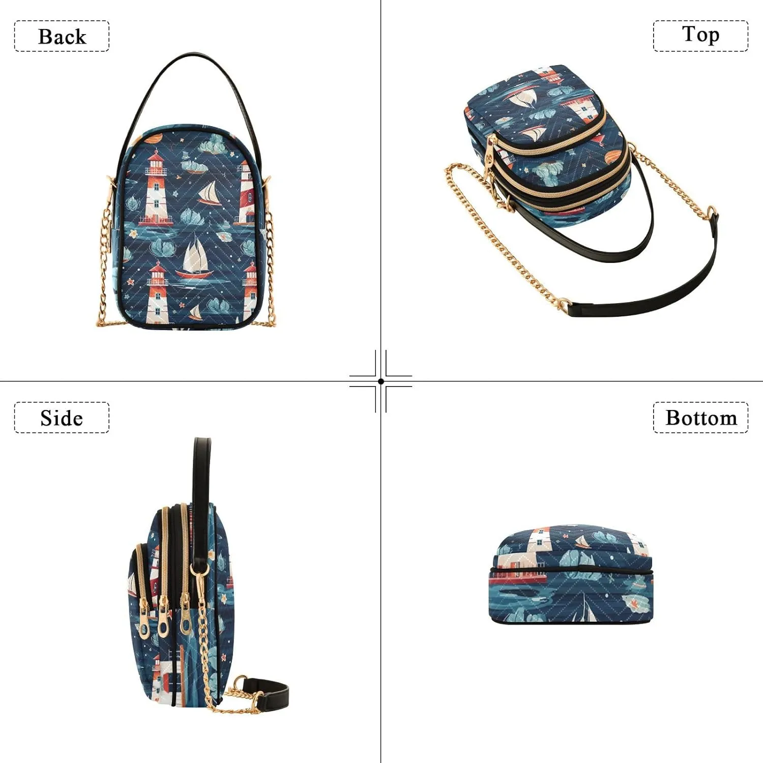 Botanical Beige Lemons Women's Purses Crossbody, Womens Crossbody Travel Purse, Stylish Crossbody Bags for Travel