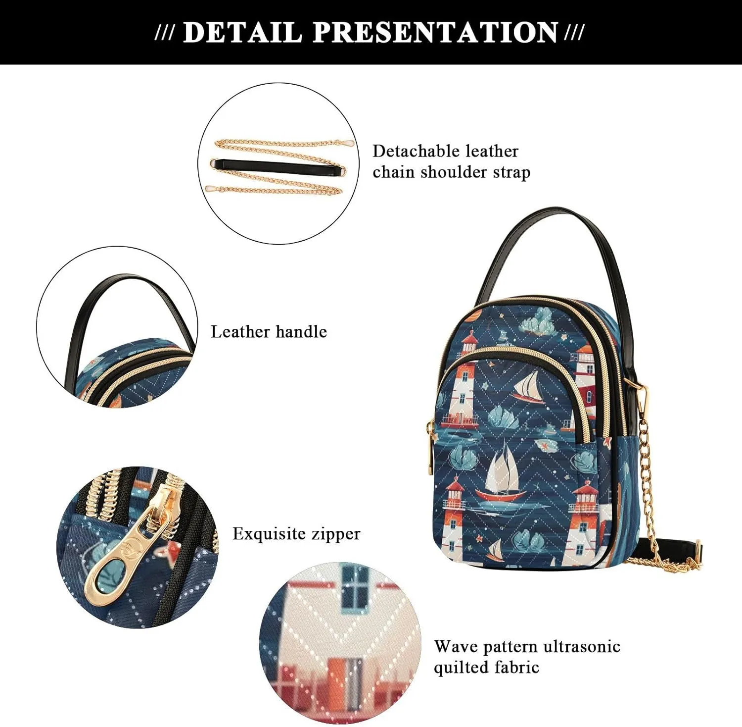 Botanical Beige Lemons Women's Purses Crossbody, Womens Crossbody Travel Purse, Stylish Crossbody Bags for Travel