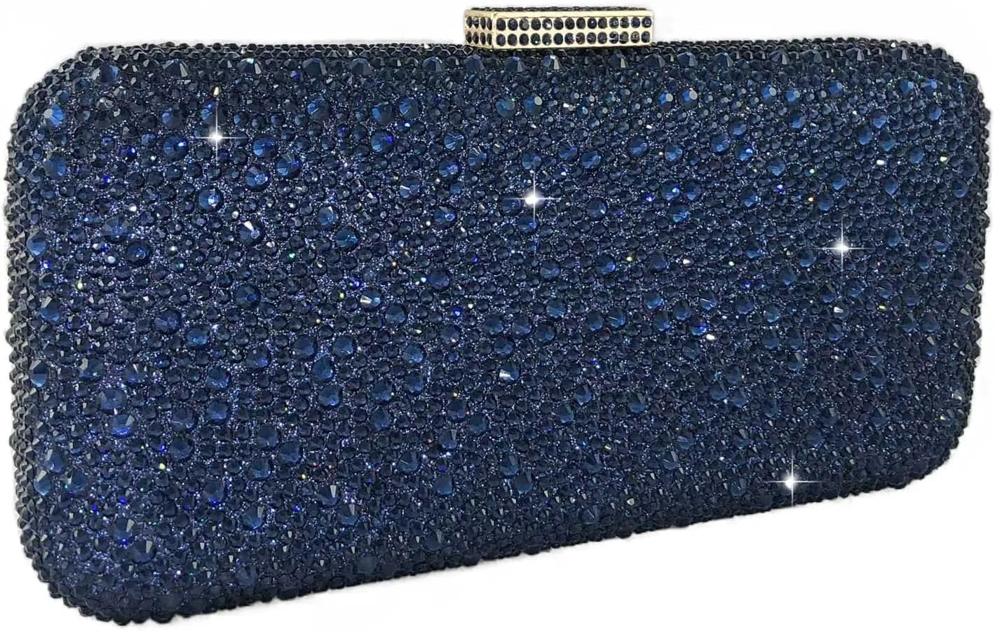 Boutique De FGG Bling Crystal Clutch Purse for Women Formal Evening Handbags Wedding Party Bridal Rhinestone Clutch Bag,Mini