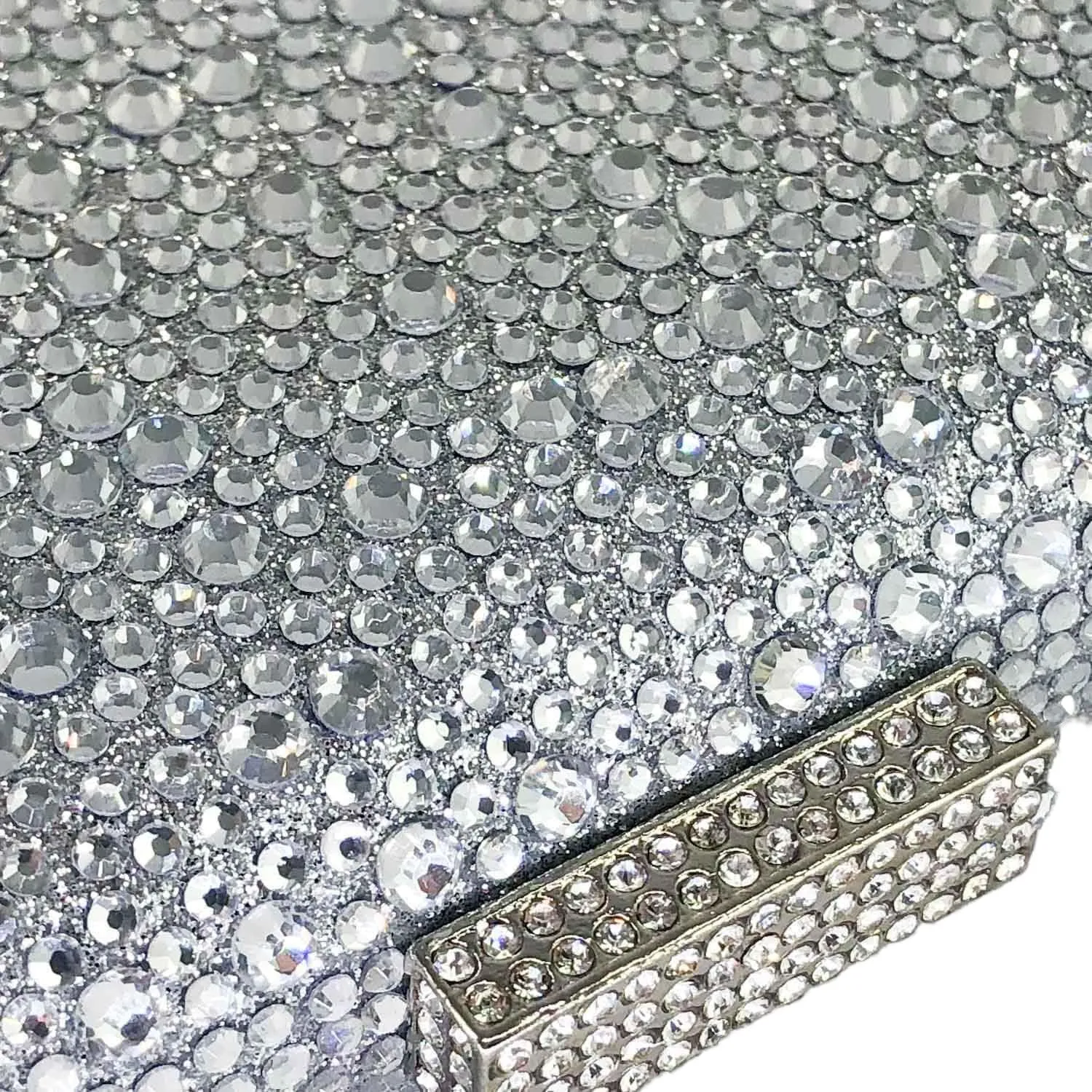 Boutique De FGG Bling Crystal Clutch Purse for Women Formal Evening Handbags Wedding Party Bridal Rhinestone Clutch Bag,Mini