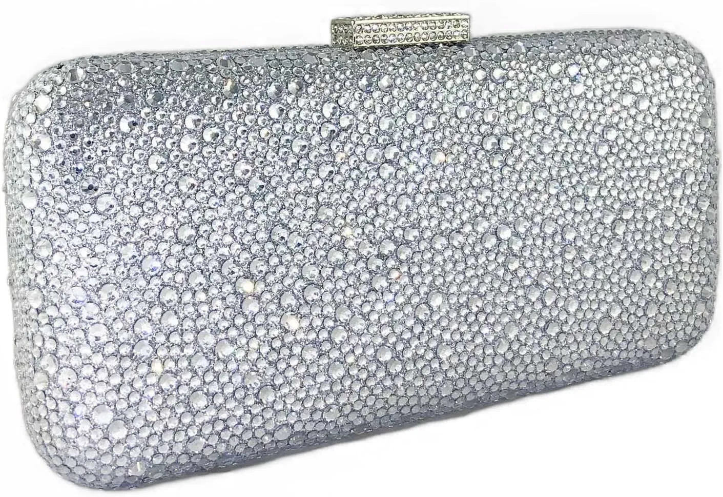 Boutique De FGG Bling Crystal Clutch Purse for Women Formal Evening Handbags Wedding Party Bridal Rhinestone Clutch Bag,Mini