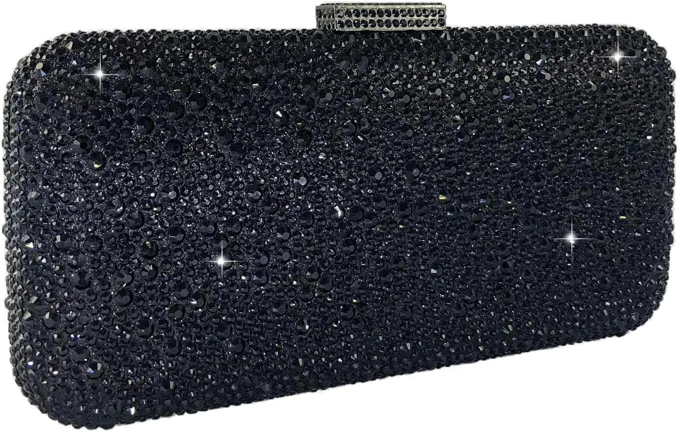 Boutique De FGG Bling Crystal Clutch Purse for Women Formal Evening Handbags Wedding Party Bridal Rhinestone Clutch Bag,Mini