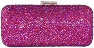Boutique De FGG Bling Crystal Clutch Purse for Women Formal Evening Handbags Wedding Party Bridal Rhinestone Clutch Bag,Mini