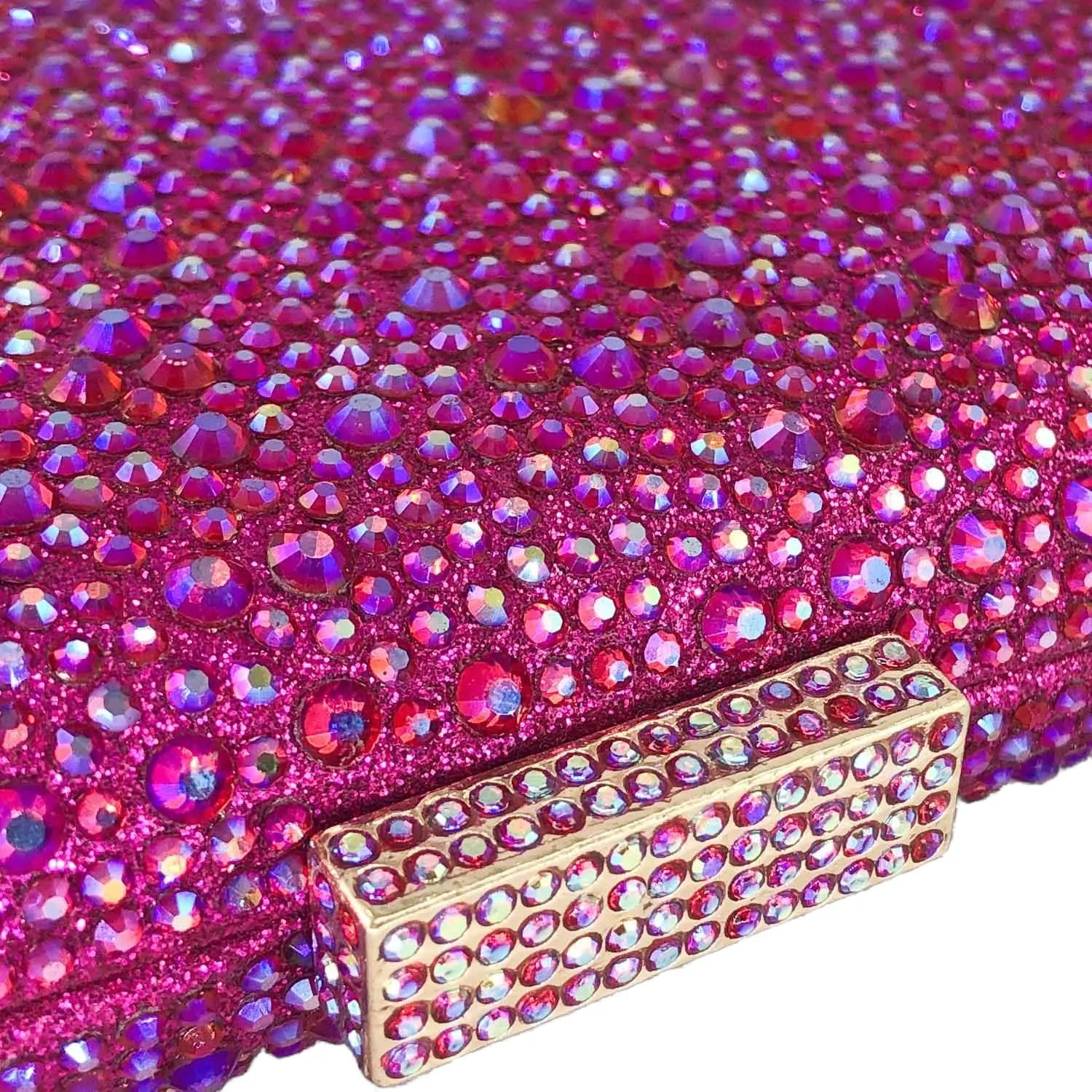Boutique De FGG Bling Crystal Clutch Purse for Women Formal Evening Handbags Wedding Party Bridal Rhinestone Clutch Bag,Mini