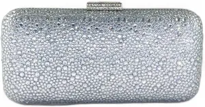 Boutique De FGG Bling Crystal Clutch Purse for Women Formal Evening Handbags Wedding Party Bridal Rhinestone Clutch Bag,Mini