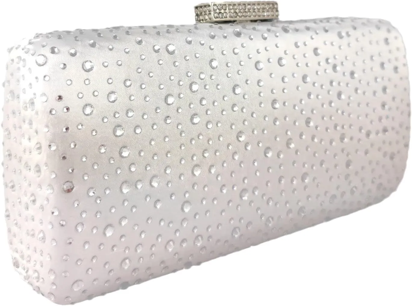 Boutique De FGG Elegant Women Crystal Clutch Purse Formal Evening Bags Wedding Handbags Cocktail Rhinestone Clutch Purse,Mini