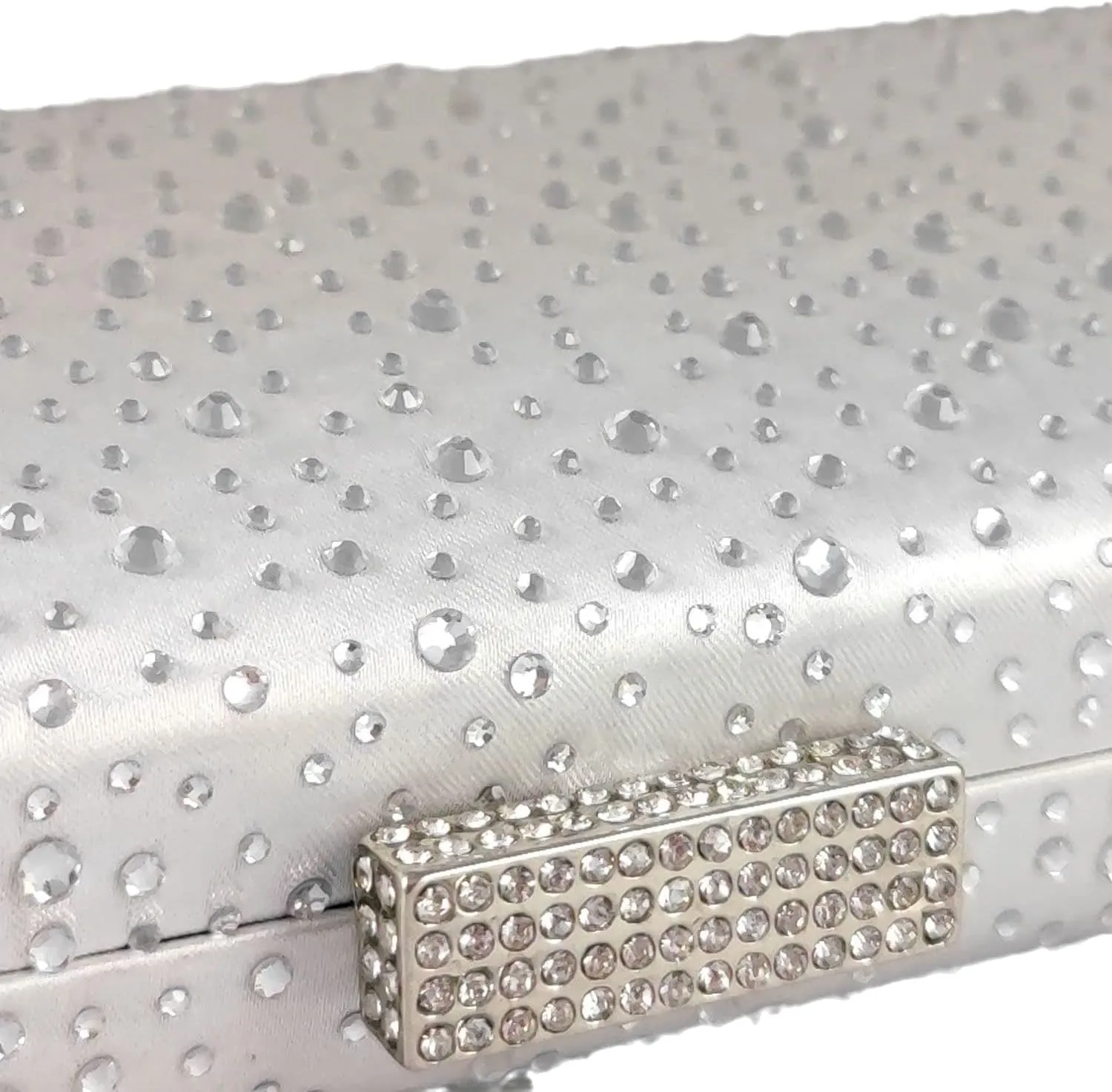 Boutique De FGG Elegant Women Crystal Clutch Purse Formal Evening Bags Wedding Handbags Cocktail Rhinestone Clutch Purse,Mini