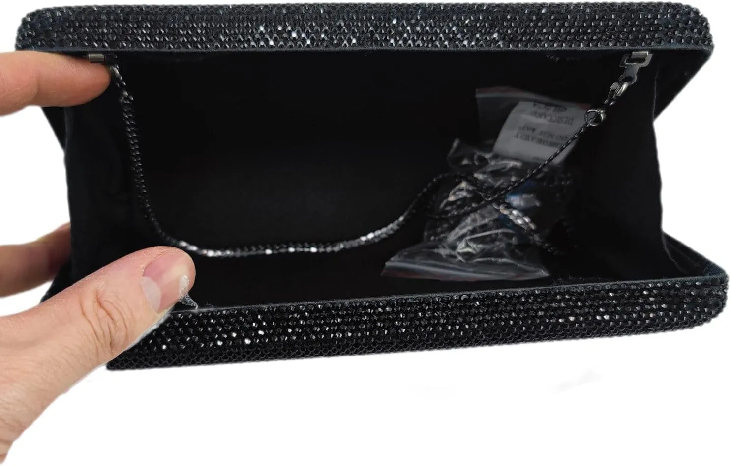 Boutique De FGG Evil Eye Rhinestone Clutch Purses for Women Formal Evening Bags Party Crystal Clutch Bag Prom Handbag,Mini