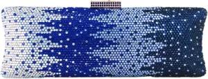 Boutique De FGG Long Evening Bags and Clutches for Women Formal Party Rhinestone Handbags Wedding Crystal Clutch Purse,Mini