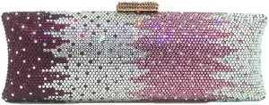 Boutique De FGG Long Evening Bags and Clutches for Women Formal Party Rhinestone Handbags Wedding Crystal Clutch Purse,Mini