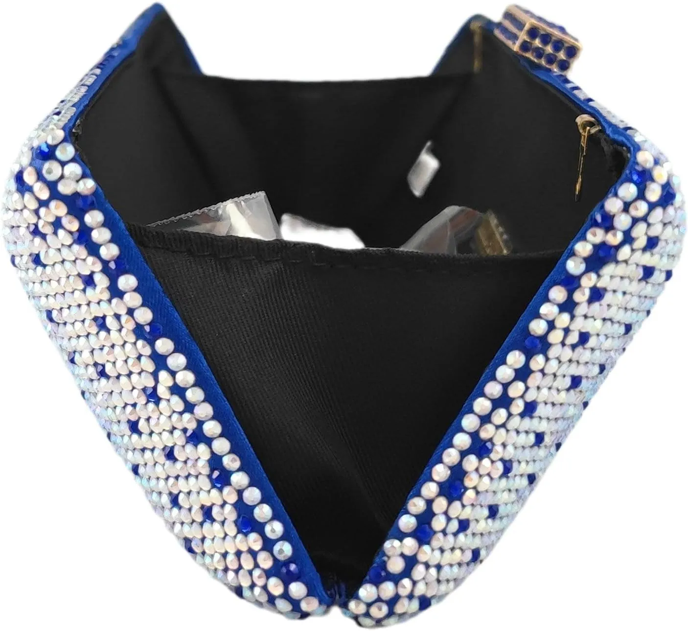 Boutique De FGG Long Evening Bags and Clutches for Women Formal Party Rhinestone Handbags Wedding Crystal Clutch Purse,Mini