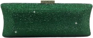 Boutique De FGG Long Evening Bags and Clutches for Women Formal Party Rhinestone Handbags Wedding Crystal Clutch Purse,Mini