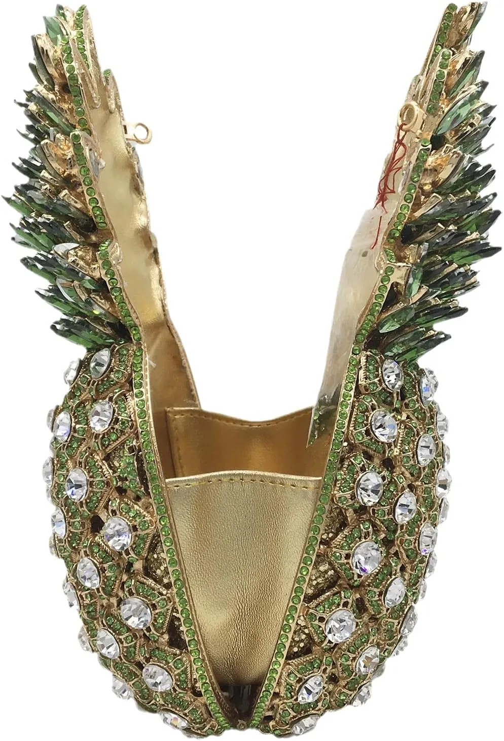 Boutique De FGG Pineapple Crystal Evening Bags and Clutches for Women Formal Dinner Purses Party Rhinestones Handbags