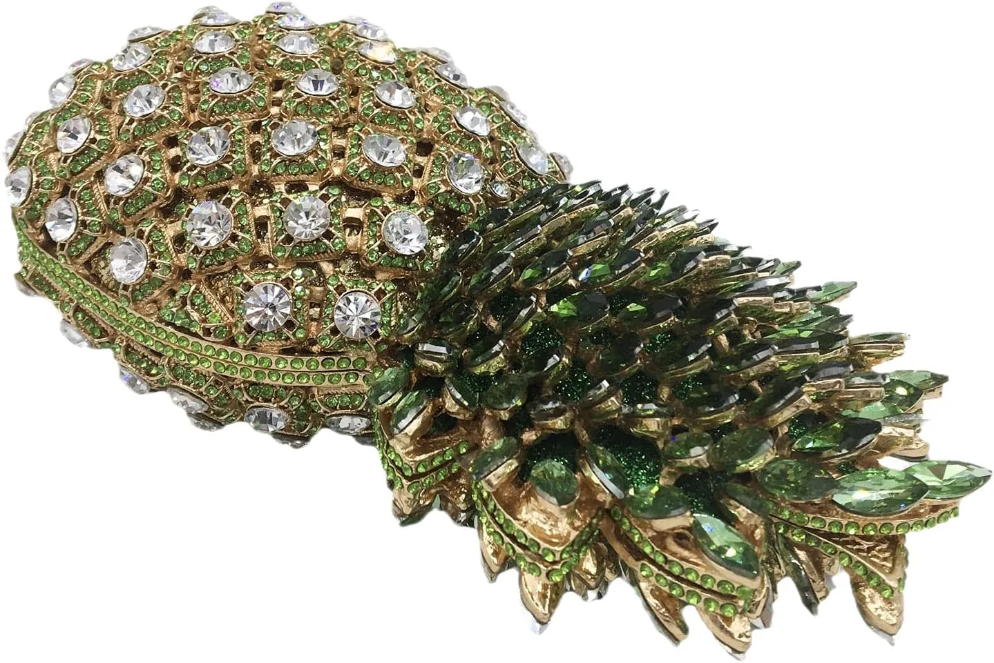 Boutique De FGG Pineapple Crystal Evening Bags and Clutches for Women Formal Dinner Purses Party Rhinestones Handbags