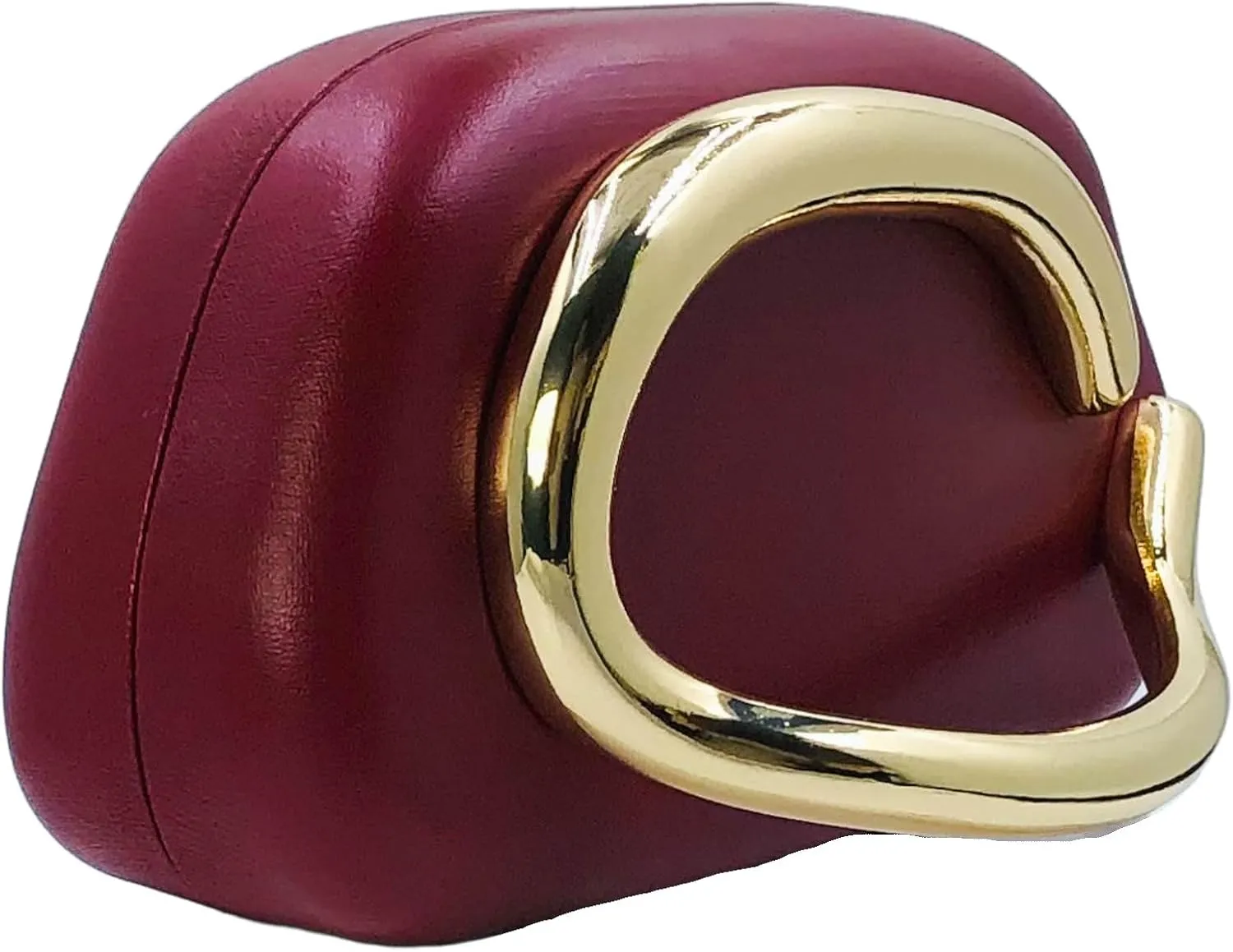 Boutique De FGG PU Leather Metal Clutches Women Formal Clutch Evening Bag Party Chain Shoulder Handbag Crossbody Purse,Mini