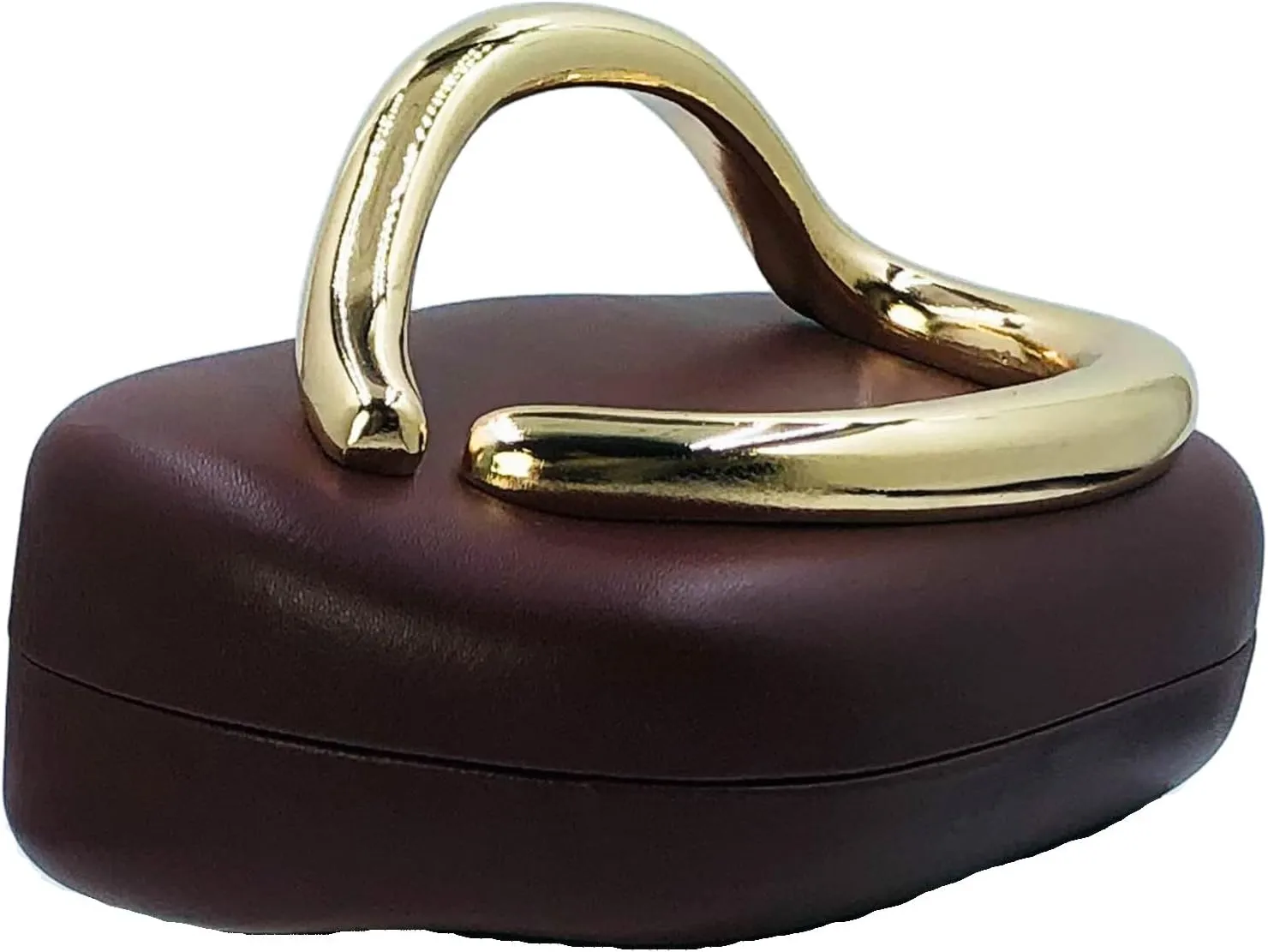 Boutique De FGG PU Leather Metal Clutches Women Formal Clutch Evening Bag Party Chain Shoulder Handbag Crossbody Purse,Mini