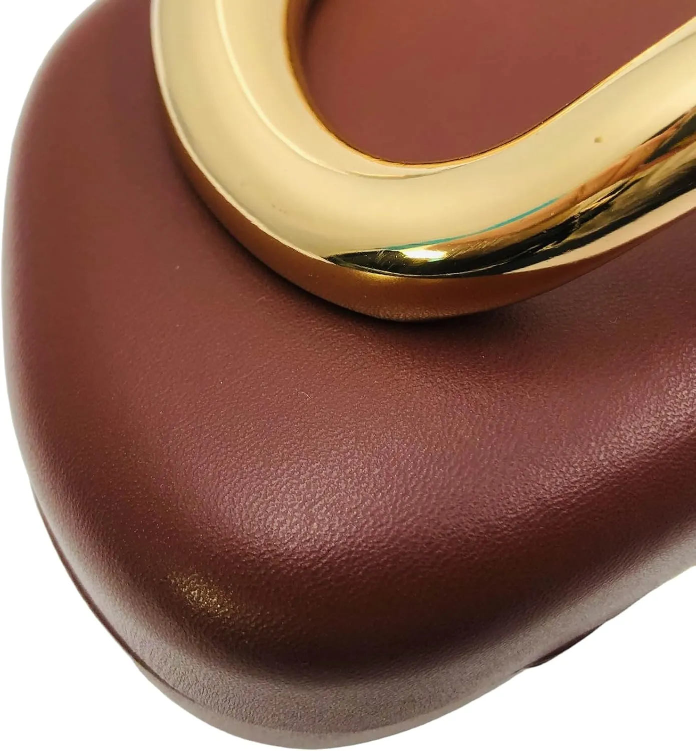Boutique De FGG PU Leather Metal Clutches Women Formal Clutch Evening Bag Party Chain Shoulder Handbag Crossbody Purse,Mini