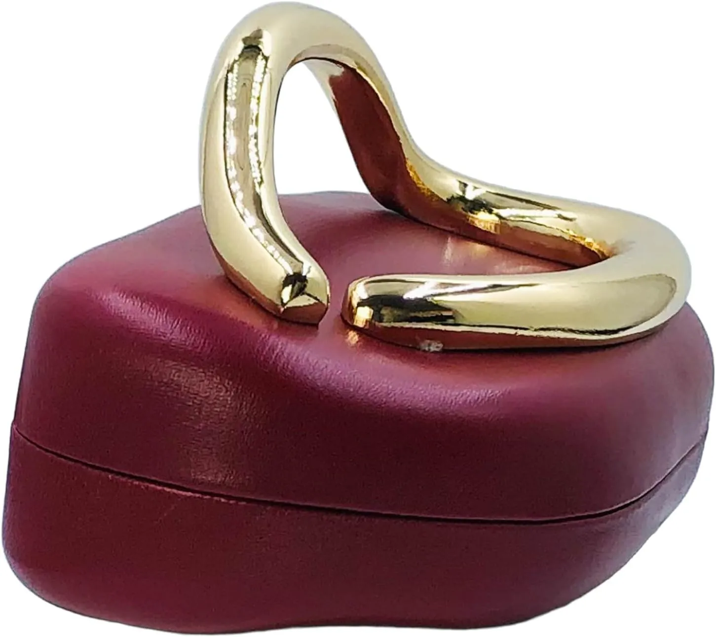 Boutique De FGG PU Leather Metal Clutches Women Formal Clutch Evening Bag Party Chain Shoulder Handbag Crossbody Purse,Mini