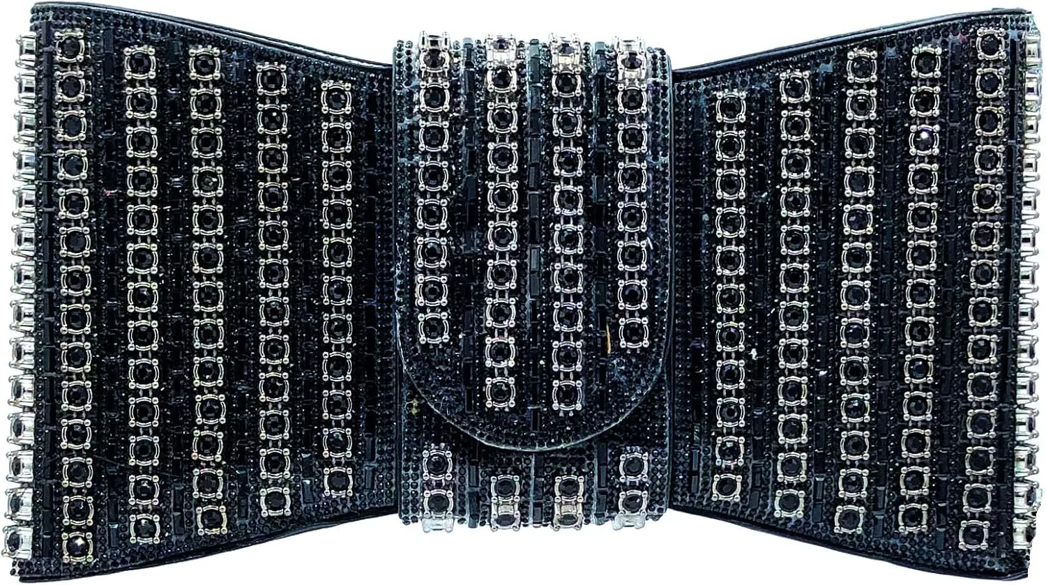 Boutique De FGG Rhinestone Clutch Purses for Women Formal Party Crystal Clutch Bag Bow Evening Bag Prom Purse Handbag,Small