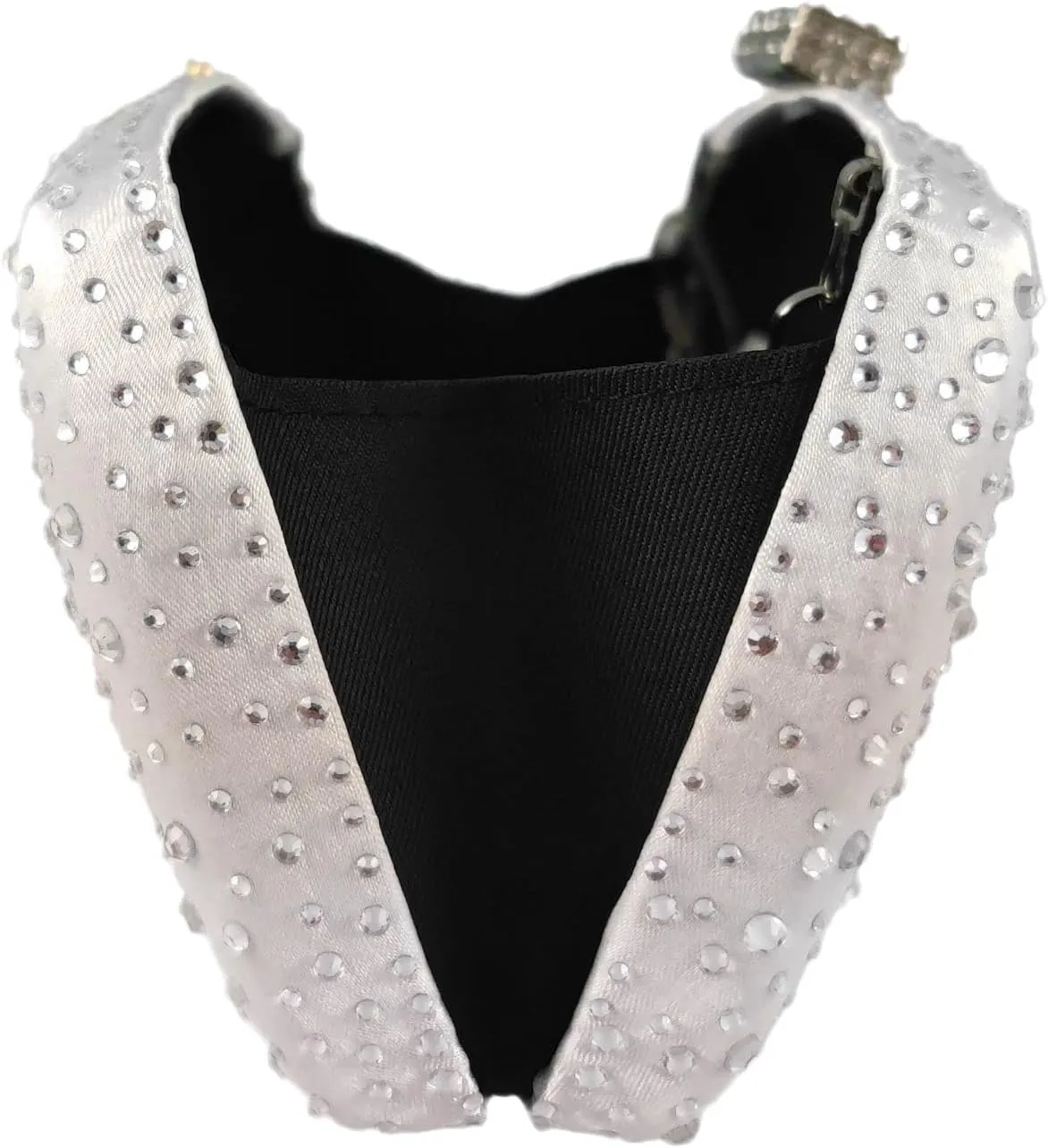Boutique De FGG Women's Crystal Clutch Evening Bag Bride Handbags for Wedding Party Diamond Rhinestone Clutch Purse,Mini,Mini