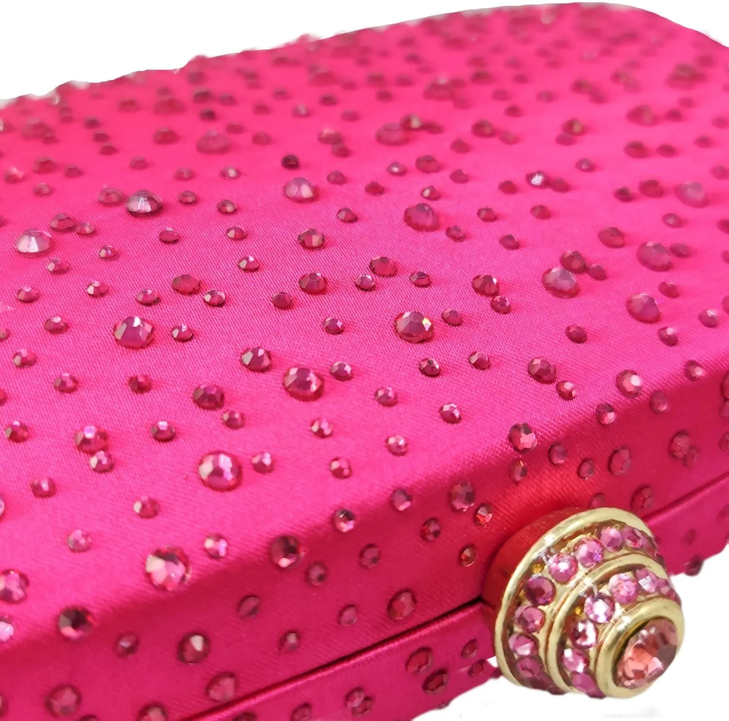 Boutique De FGG Women's Crystal Clutch Evening Bag Bride Handbags for Wedding Party Diamond Rhinestone Clutch Purse,Mini,Mini