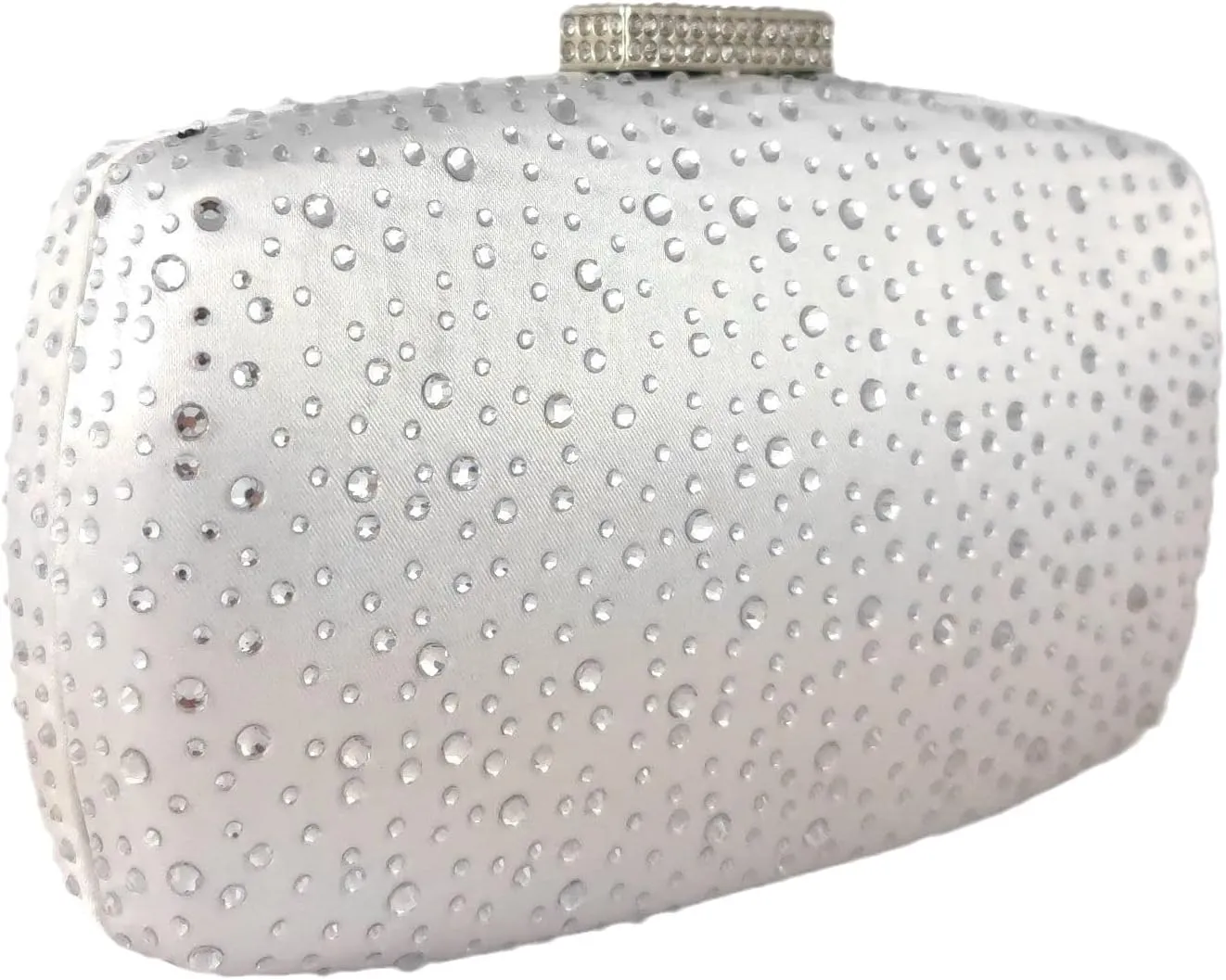 Boutique De FGG Women's Crystal Clutch Evening Bag Bride Handbags for Wedding Party Diamond Rhinestone Clutch Purse,Mini,Mini