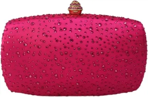 Boutique De FGG Women's Crystal Clutch Evening Bag Bride Handbags for Wedding Party Diamond Rhinestone Clutch Purse,Mini,Mini