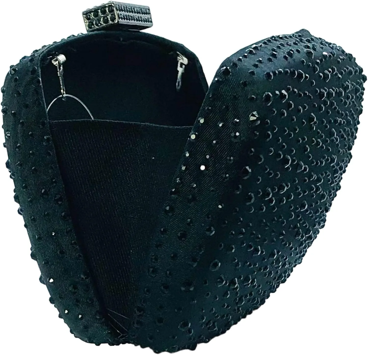 Boutique De FGG Women's Crystal Clutch Evening Bag Bride Handbags for Wedding Party Diamond Rhinestone Clutch Purse,Mini,Mini