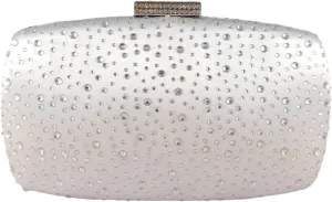 Boutique De FGG Women's Crystal Clutch Evening Bag Bride Handbags for Wedding Party Diamond Rhinestone Clutch Purse,Mini,Mini