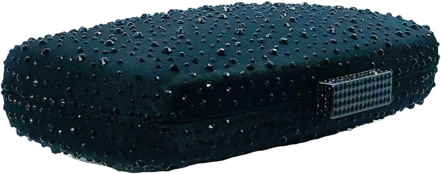 Boutique De FGG Women's Crystal Clutch Evening Bag Bride Handbags for Wedding Party Diamond Rhinestone Clutch Purse,Mini,Mini