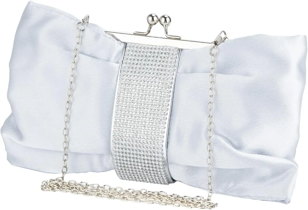 Bow Style Sparkling Purses and Handbags for Women Wedding and Party