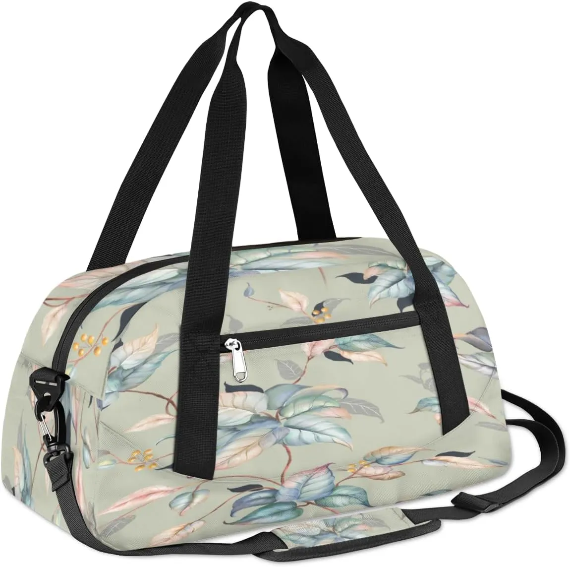 Branch Leaves Print Gym Bag, Duffle Bag, Weekender Bag, Duffel Bag, Overnight Bag, Travel Duffel Bag, Dance Bag, Tote Bag, Beach Bag, Pool Bag, Gym Duffle Bag, Carry on Bag