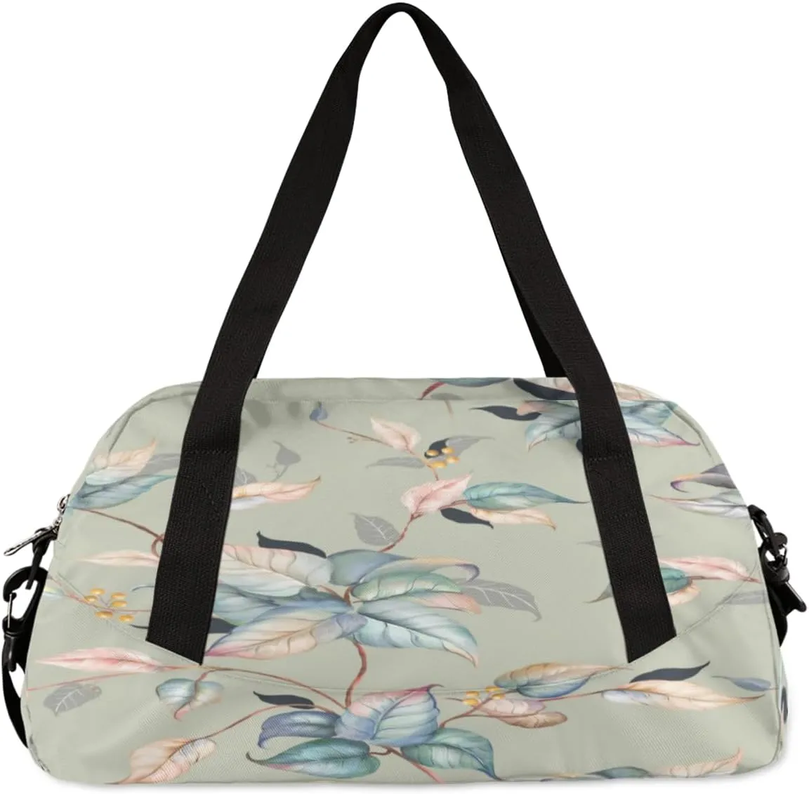 Branch Leaves Print Gym Bag, Duffle Bag, Weekender Bag, Duffel Bag, Overnight Bag, Travel Duffel Bag, Dance Bag, Tote Bag, Beach Bag, Pool Bag, Gym Duffle Bag, Carry on Bag