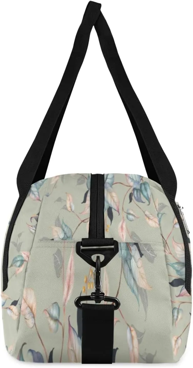Branch Leaves Print Gym Bag, Duffle Bag, Weekender Bag, Duffel Bag, Overnight Bag, Travel Duffel Bag, Dance Bag, Tote Bag, Beach Bag, Pool Bag, Gym Duffle Bag, Carry on Bag