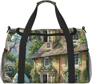 British Country Style Travel Duffel Bag Lightweight Waterproof Carry On Tote Bag Foldable Weekender Overnight Bags Sport Gym Bag For Women Men