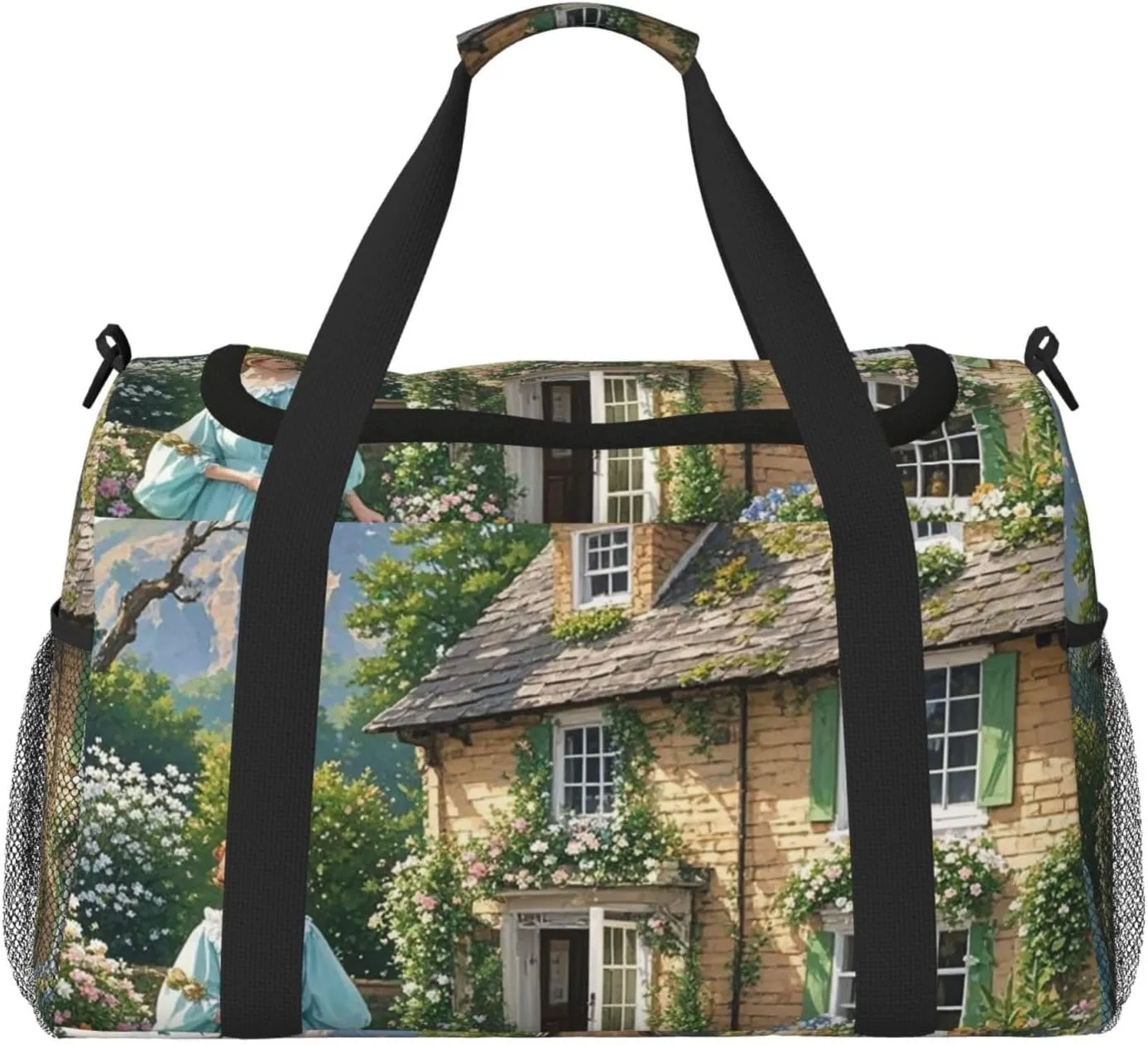 British Country Style Travel Duffel Bag Lightweight Waterproof Carry On Tote Bag Foldable Weekender Overnight Bags Sport Gym Bag For Women Men