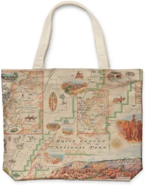 Bryce Canyon National Park Canvas Tote Bag with Handles, Cloth Grocery Shopping Bag, Reusable & Eco-friendly Bag, 100% Cotton, Washable, 18 wide x 15 tall