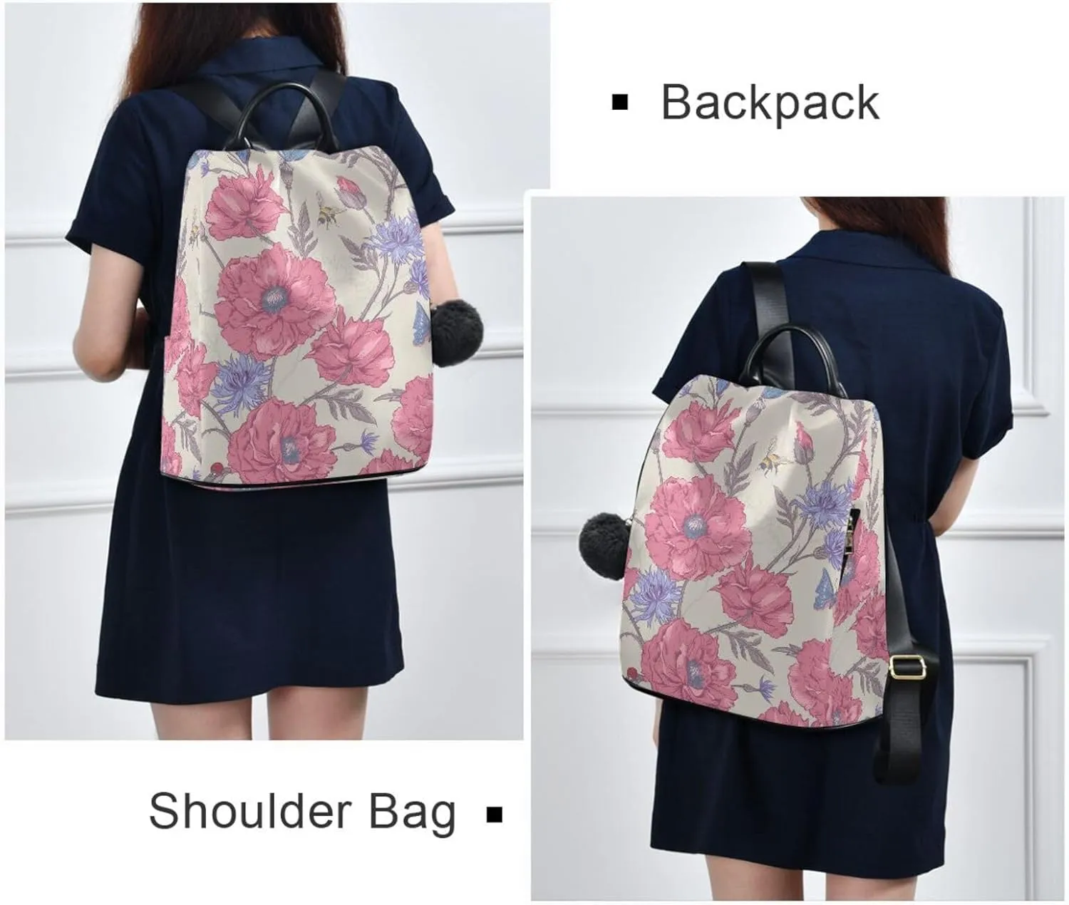 Butterfly Backpack for Women Fashion Casual Daypack Backpack Small Backpack Purse 13.4 X 5.9 X 15in Pattern 2