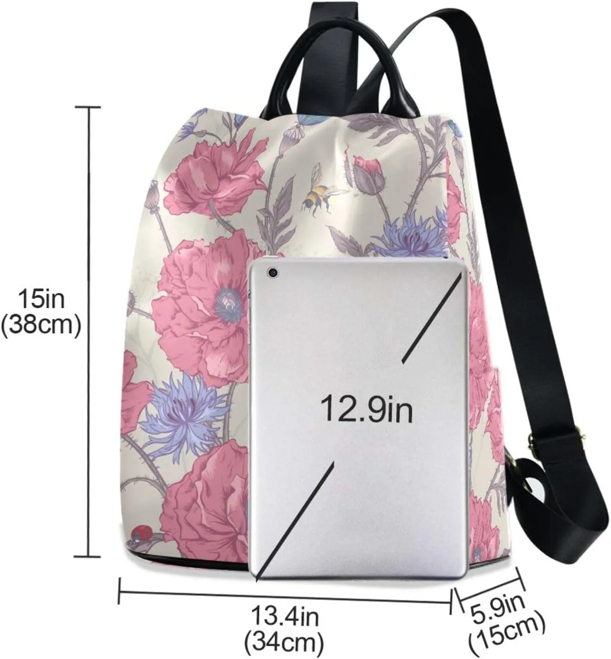 Butterfly Backpack for Women Fashion Casual Daypack Backpack Small Backpack Purse 13.4 X 5.9 X 15in Pattern 2