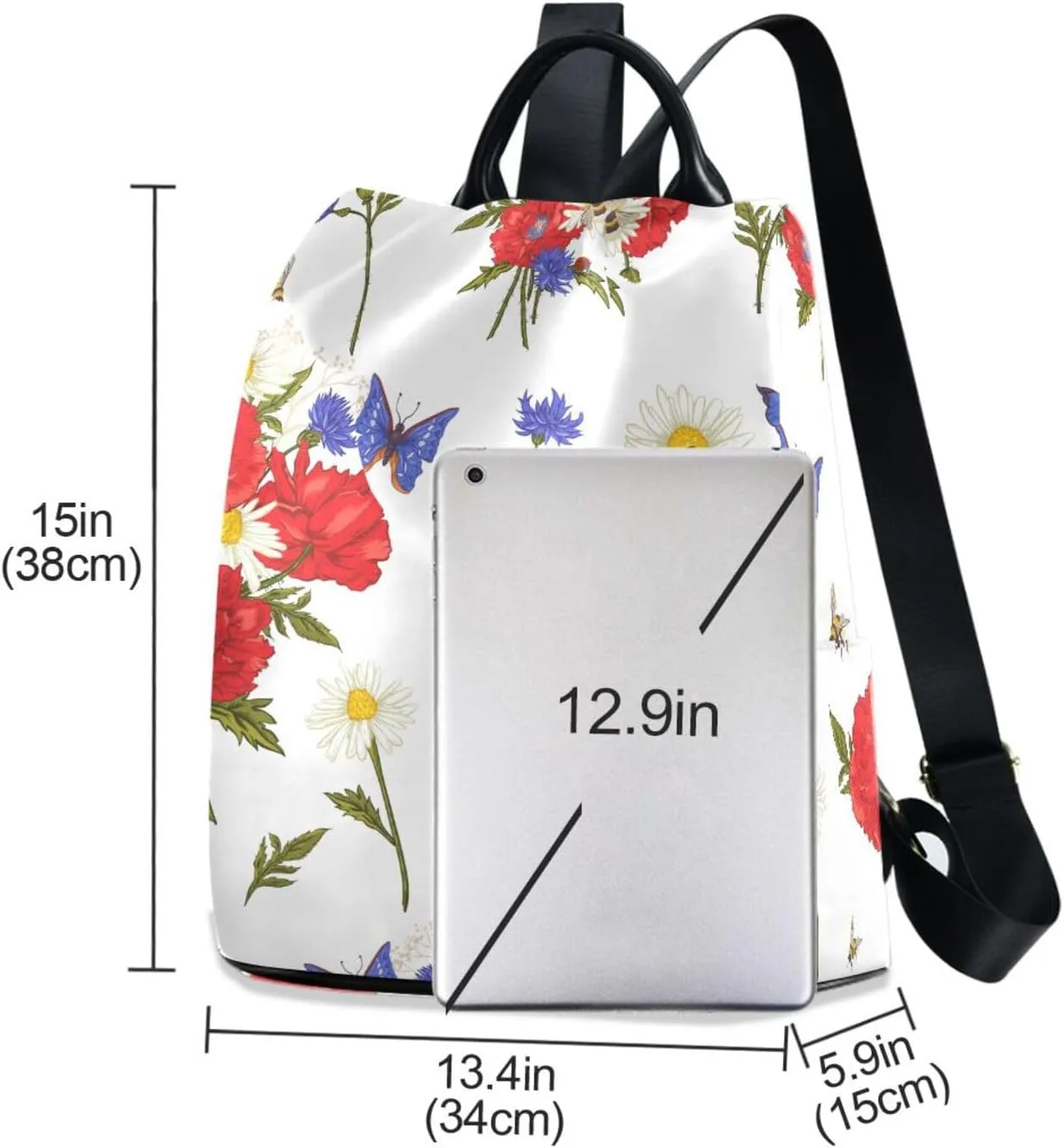 Butterfly Backpack for Women Fashion Casual Daypack Backpack Small Backpack Purse 13.4 X 5.9 X 15in Pattern 4