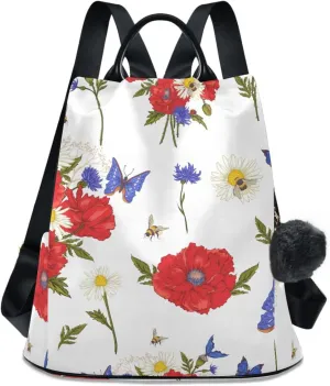 Butterfly Backpack for Women Fashion Casual Daypack Backpack Small Backpack Purse 13.4 X 5.9 X 15in Pattern 4