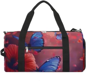 Butterfly Insect Animal Sports Gym Bag Lightweight Travel Duffle Bag Carry on Weekender Bags for Women Men
