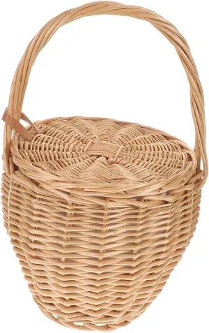 Cabilock 1Pc Hand Woven Bag French Style Fashionable Tote for Summer Beach Travel and Parties Handbag with Unique Design Versatile for Work School and Shopping