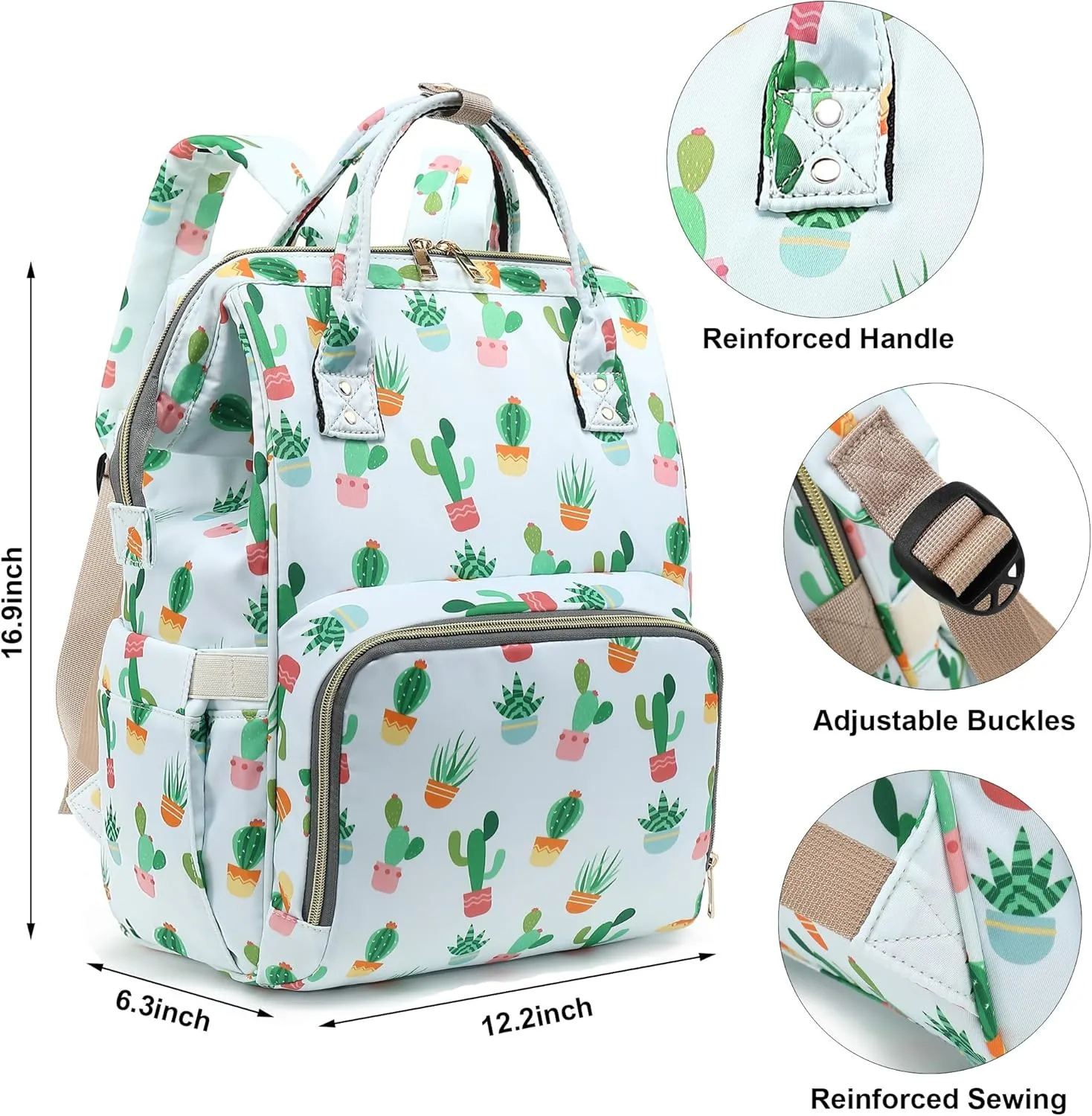 Cactus Women Laptop Backpack, College School Backpack Bookbag 15.6 Inch Computer Backpacks for Work Business Travel