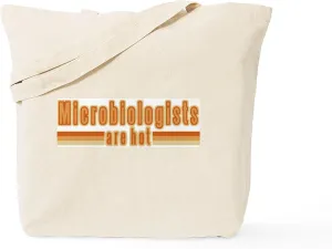 CafePress Microbiologists Are Hot Tote Bag Reusable Natural Beige Canvas Shopping Bag