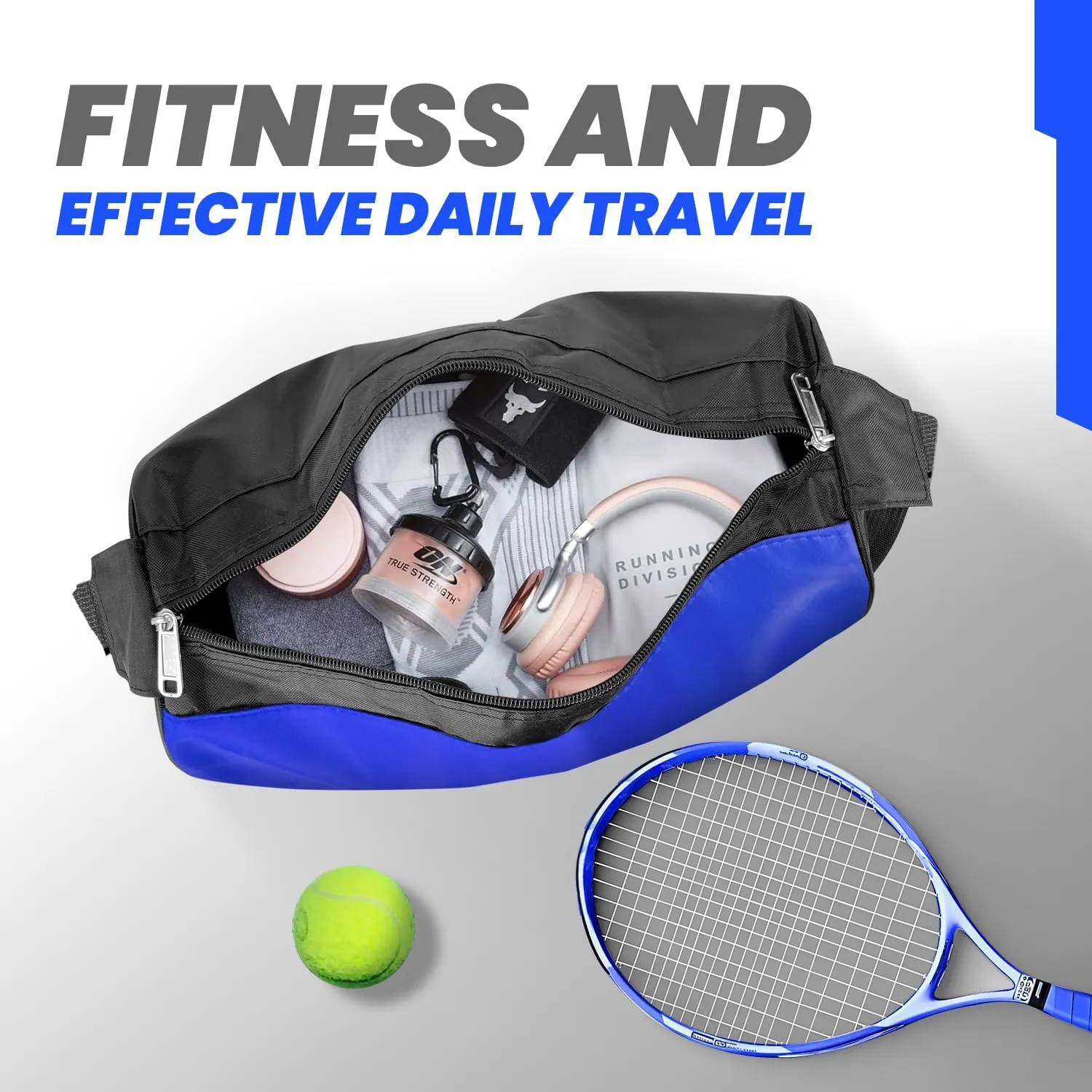 C&F BOGMOST Small Travel Duffel Bag Foldable Waterproof Gym Bag for Gym Beach Swim Bag Men Women Duffle Bags Lightweight Oxford Cloth Sports Bags -Blue