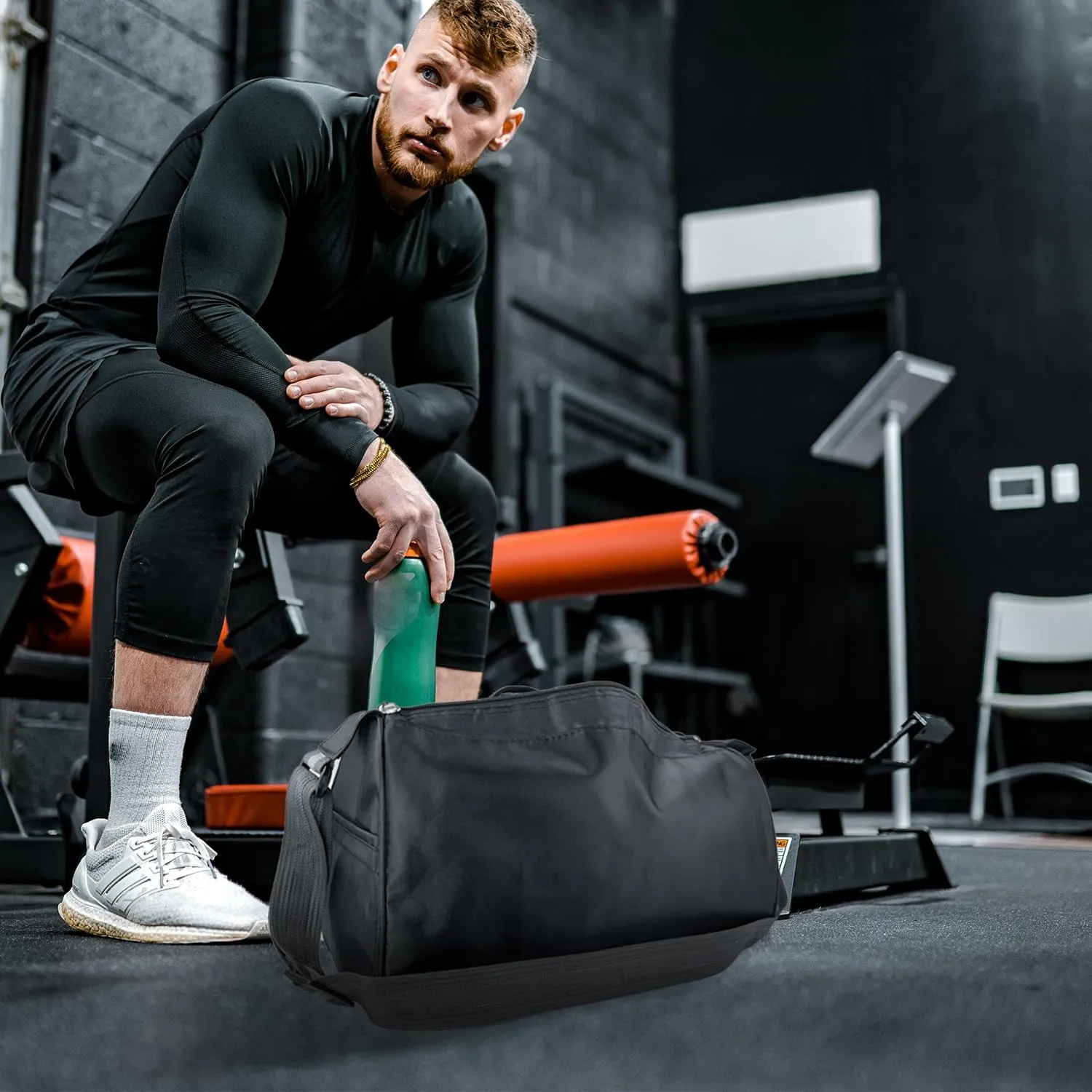 C&F BOGMOST Small Travel Duffel Bag Foldable Waterproof Gym Bag for Gym Beach Swim Bags Men Women Duffle Bag Lightweight Oxford Cloth Sports Bags -Grass Green