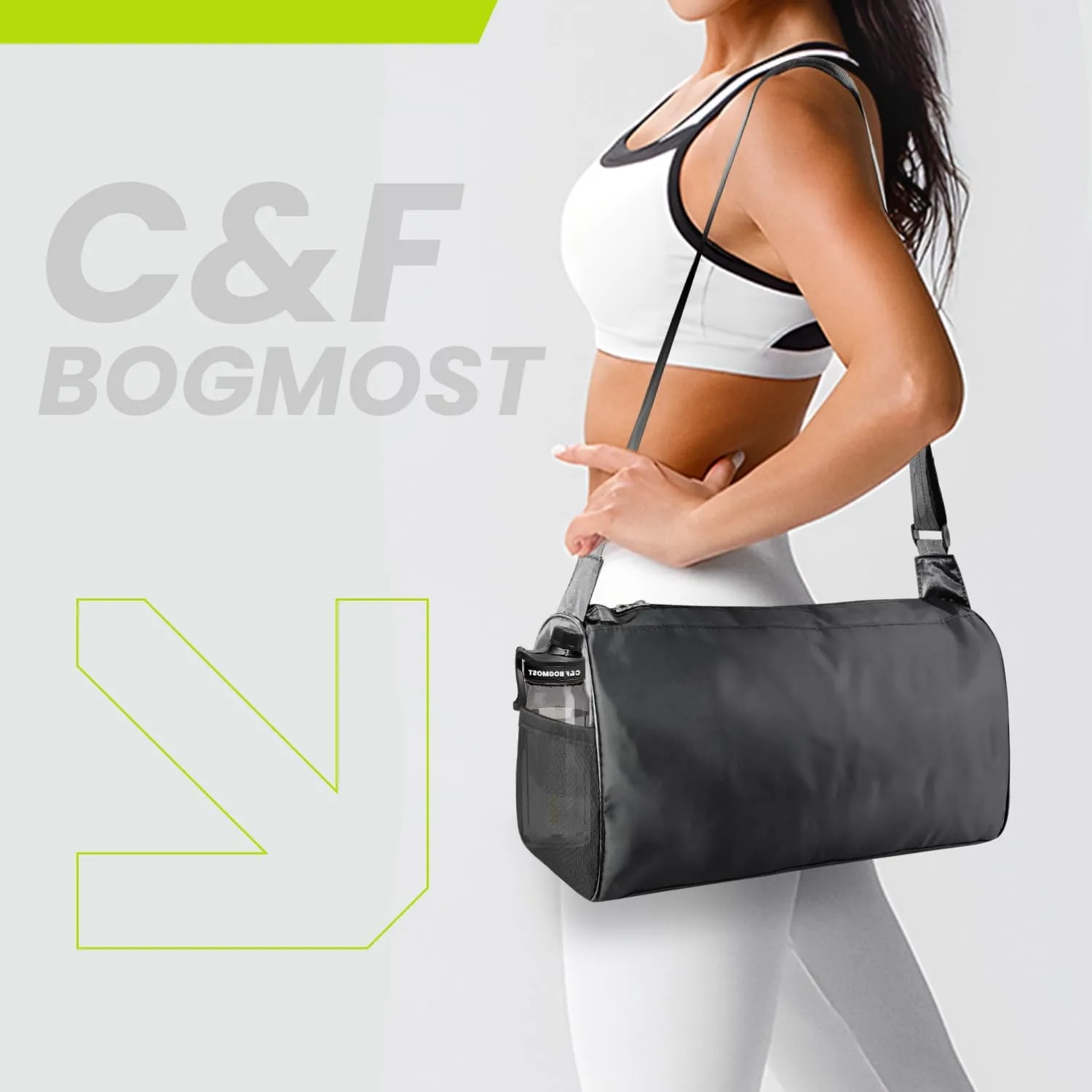 C&F BOGMOST Small Travel Duffel Bag Foldable Waterproof Gym Bag for Gym Beach Swim Bags Men Women Duffle Bag Lightweight Oxford Cloth Sports Bags -Grass Green