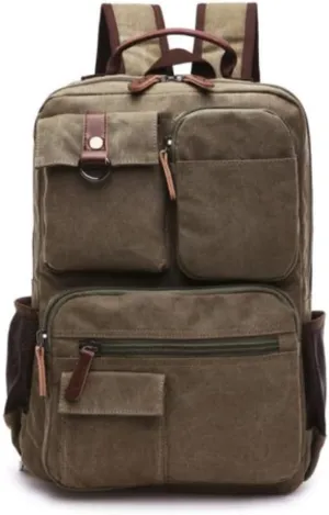 Canvas Backpacks Daypack Travel Bag Men Hiking Backpack, One Color, One Size