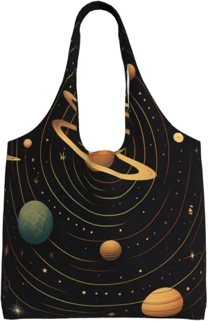 Canvas Tote Bag for Women Purse Retro astronomical pattern Handbags Totes Crossbody Shoulder Shopping Bag